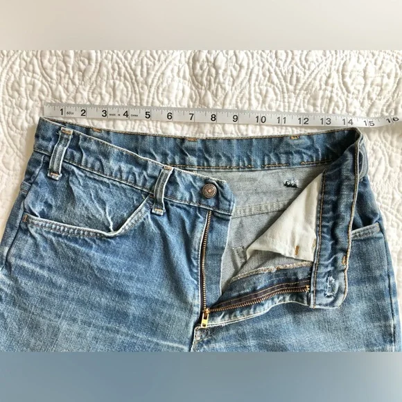 Vintage 70s Levis 684 Orange Tab Bell Bottom Super Flare Jeans - Picture 4 of 14